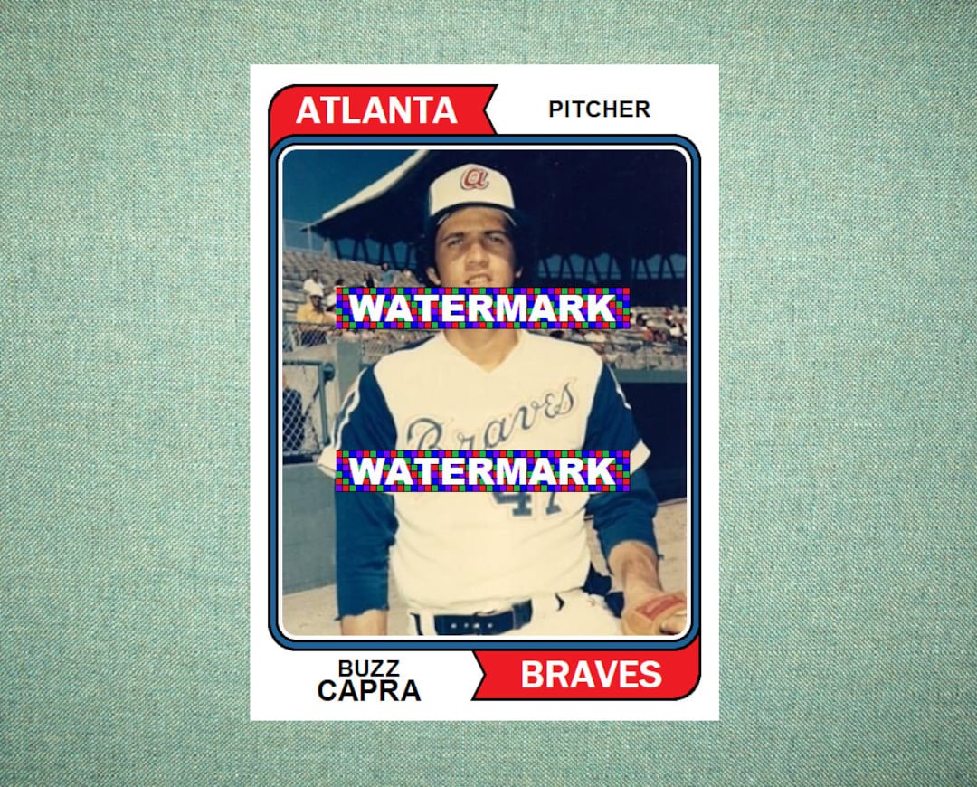 Buzz Capra Atlanta Braves Custom Baseball Card 1974 Style 