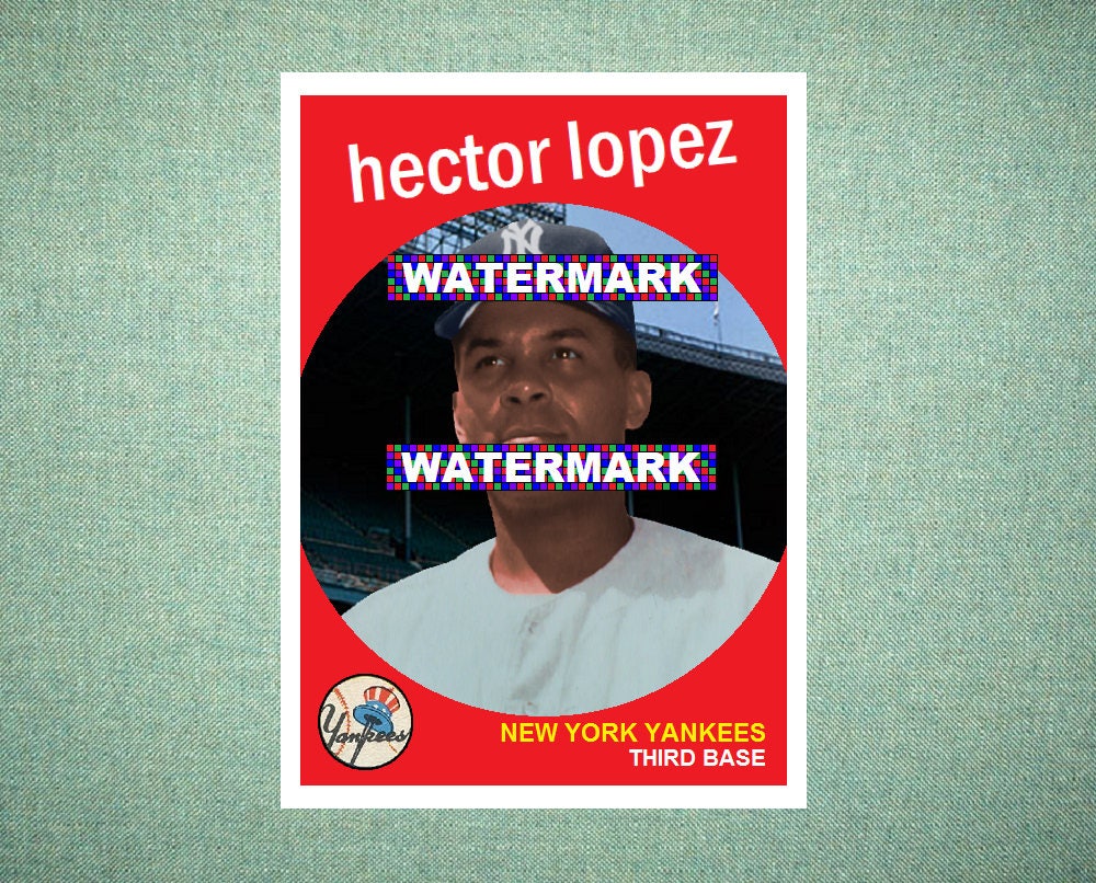 Hector Lopez New York Yankees Custom Baseball Card 1959 Style Etsy