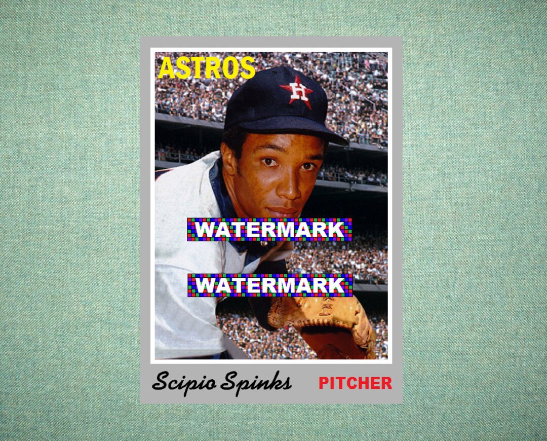 Scipio Spinks Houston Astros Custom Baseball Card 1970 Style Etsy