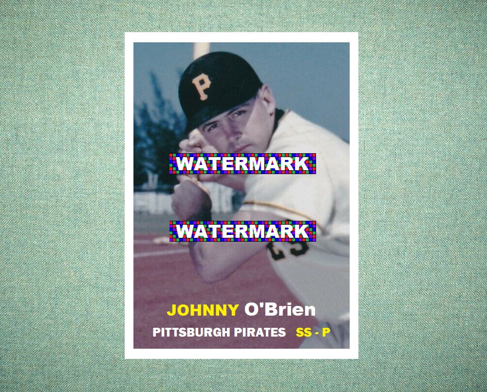 Johnny O'brien Pittsburgh Pirates Custom Baseball Card Etsy