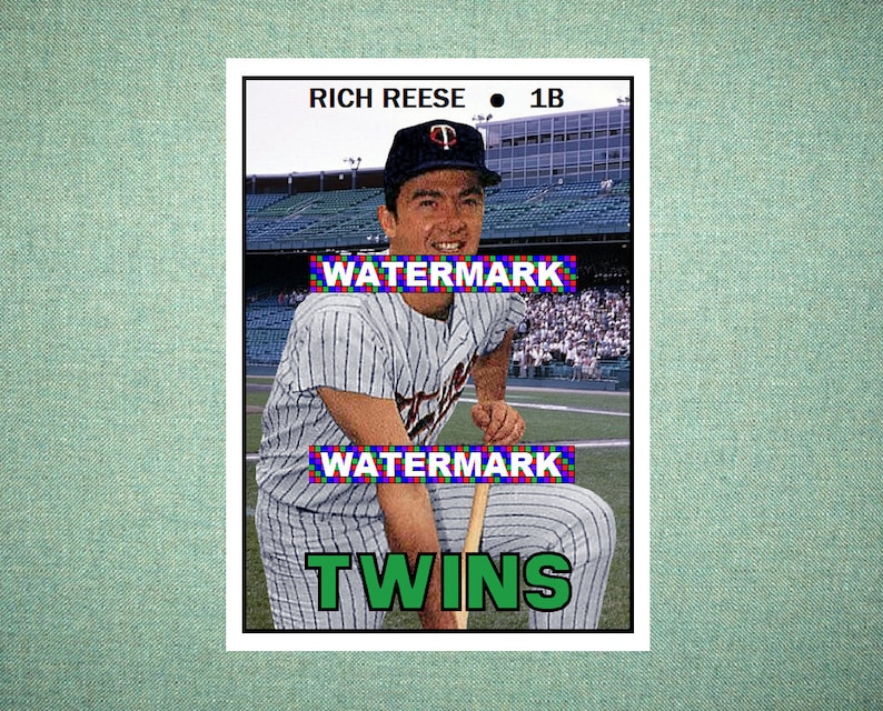 Cards Rich Rteese Rich Reese Minnesota Twins Custom Baseball Card 1967 Style card That ...