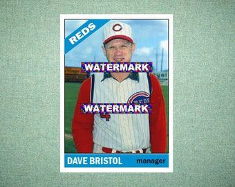 Dave Bristol Cincinnati Reds Custom Baseball Card 1966 Style "Card That Could Have Been" by MaxCards Mint Condition 2023