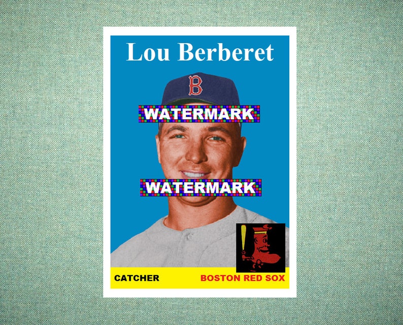 Lou Berberet Boston Red Sox Custom Baseball Card 1958 Style Card That Could Have Been by MaxCards Mint Condition 2018
