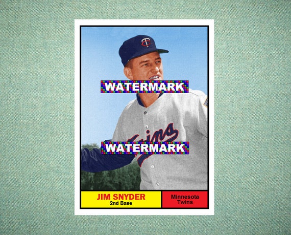 Jim Snyder Minnesota Twins Custom Baseball Card 1961 Style 