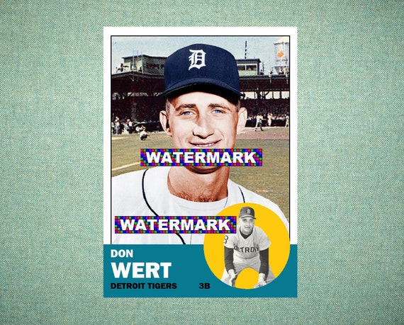 Gates Brown Detroit Tigers 1963 Style Custom Baseball Art Card 
