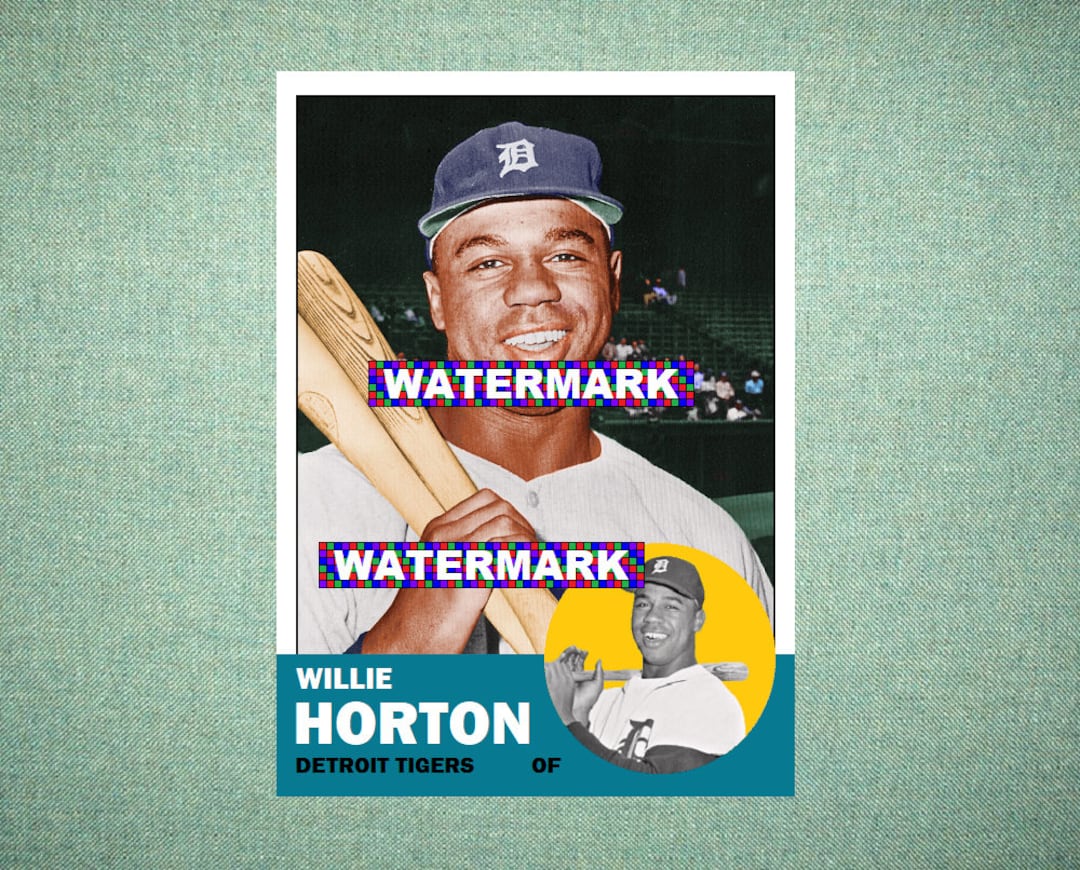 Willie Horton Detroit Tigers Custom Baseball Card 1963 Style -  Denmark