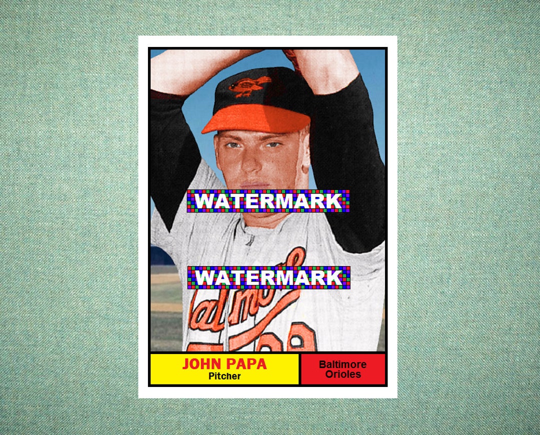 John Papa Baltimore Orioles Custom Baseball Card 1961 Style card That