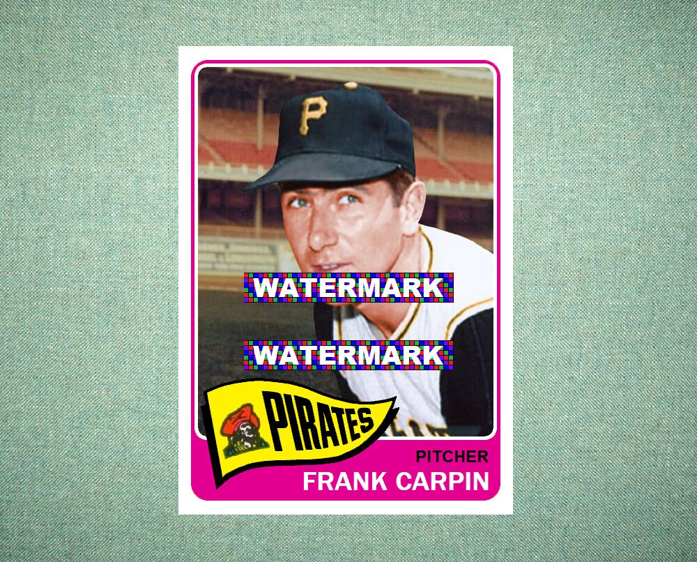 Frank Carpin Pittsburgh Pirates Custom Baseball Card 1965 Etsy