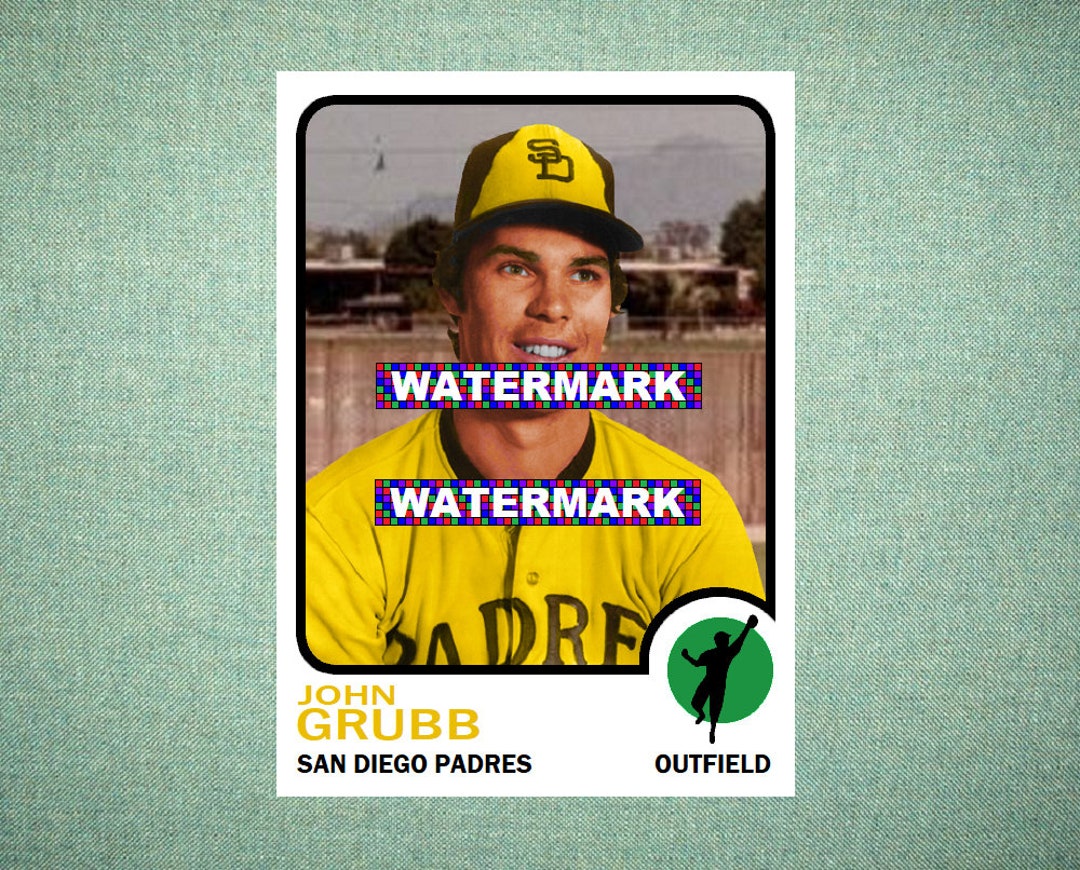 John Grubb San Diego Padres Custom Baseball Card 1973 Style - Etsy
