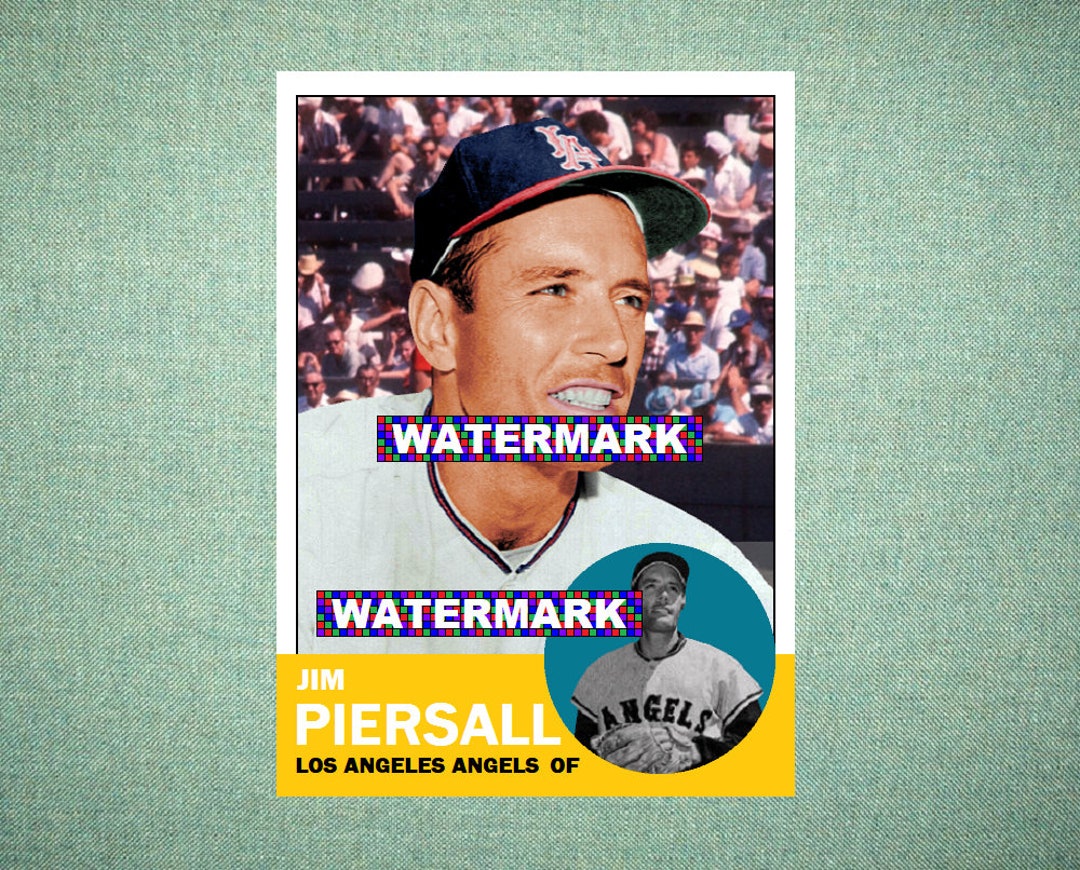 Jim Piersall Los Angeles Angels Custom Baseball Card 1963 