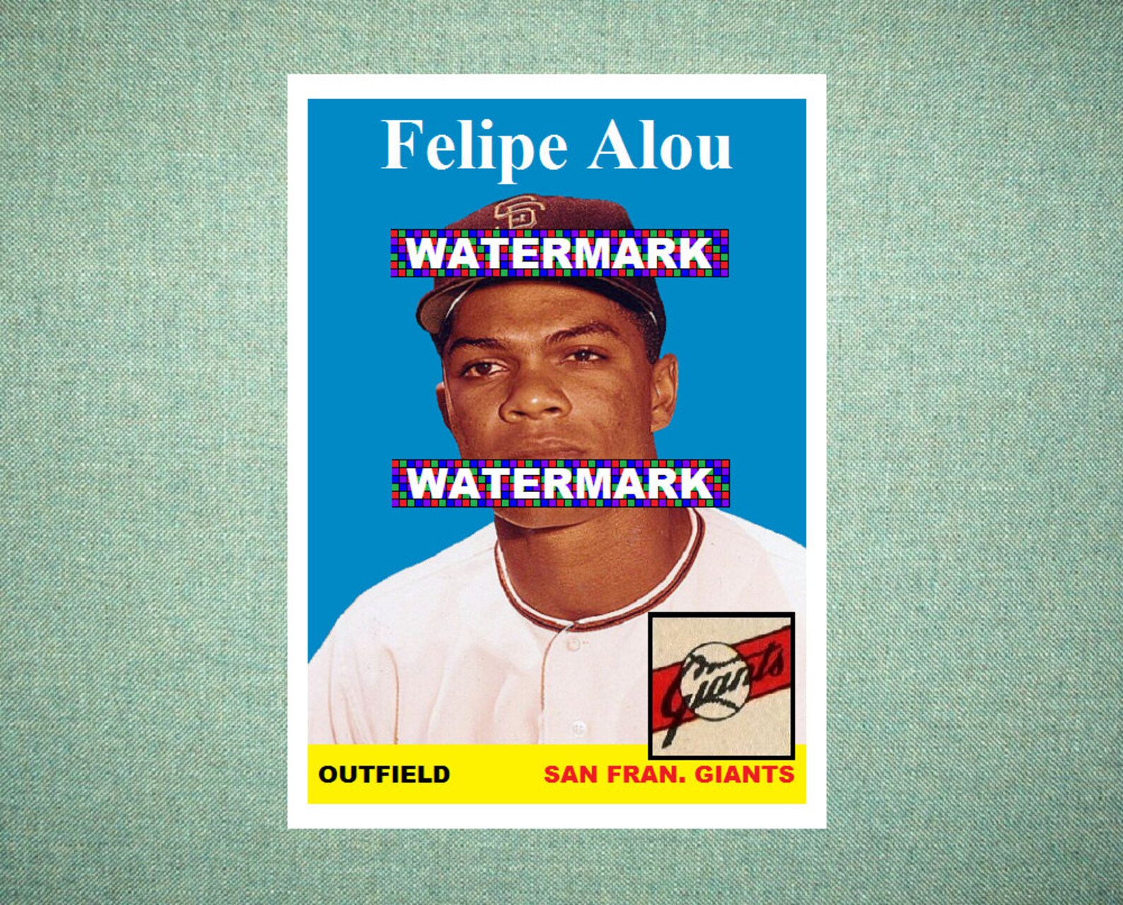 Felipe Alou San Francisco Giants Custom Baseball Card 1958 Etsy