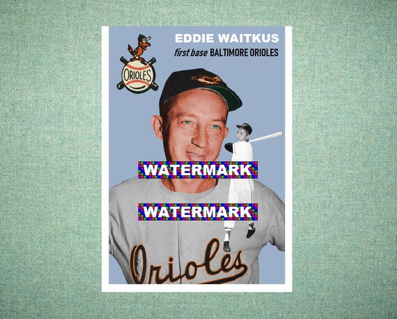 Eddie Waitkus Baltimore Orioles Custom 