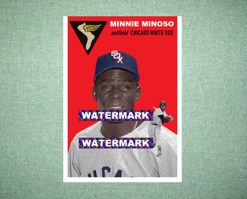 Minnie Minoso Chicago White Sox Custom Baseball Card 1954 Etsy
