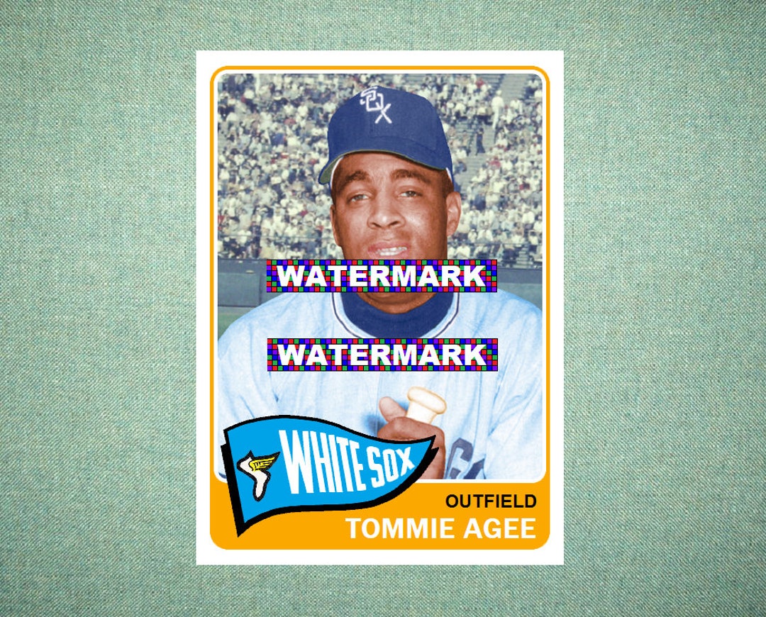 Tommie Agee Chicago White Sox Custom Baseball Card 1965 Style Etsy