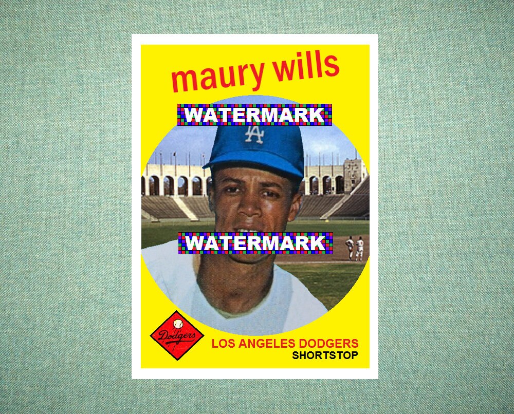 Maury Wills Los Angeles Dodgers Custom Baseball Card 1959 - Etsy Finland