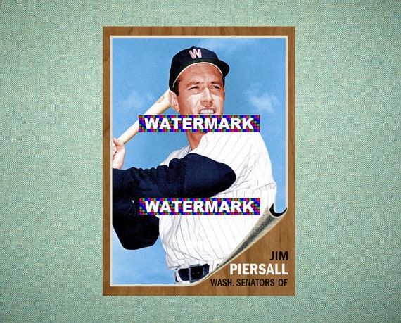 Jim Piersall Washington Senators Custom Baseball Card 1962 