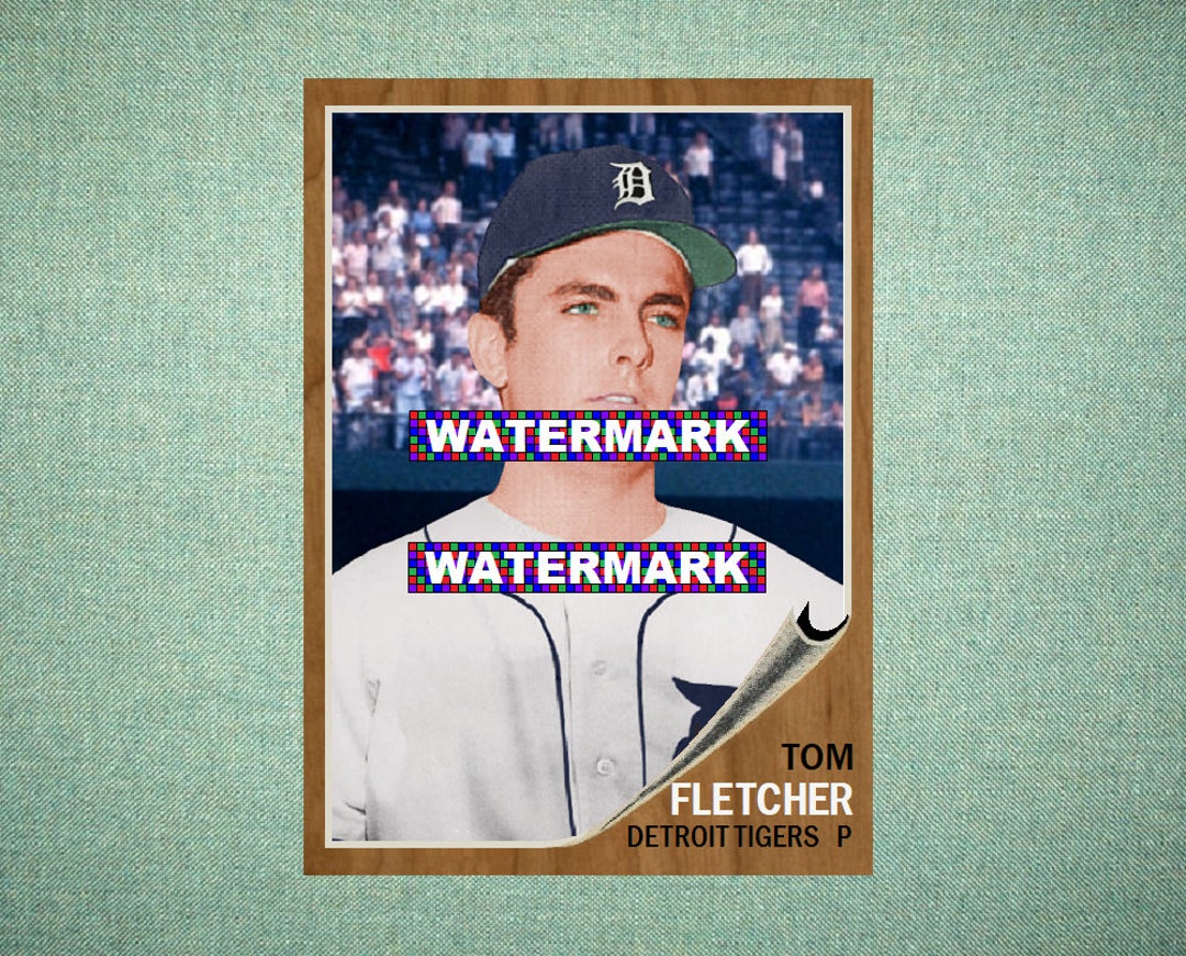 Tom Fletcher Detroit Tigers Custom Baseball Card 1962 Style Etsy