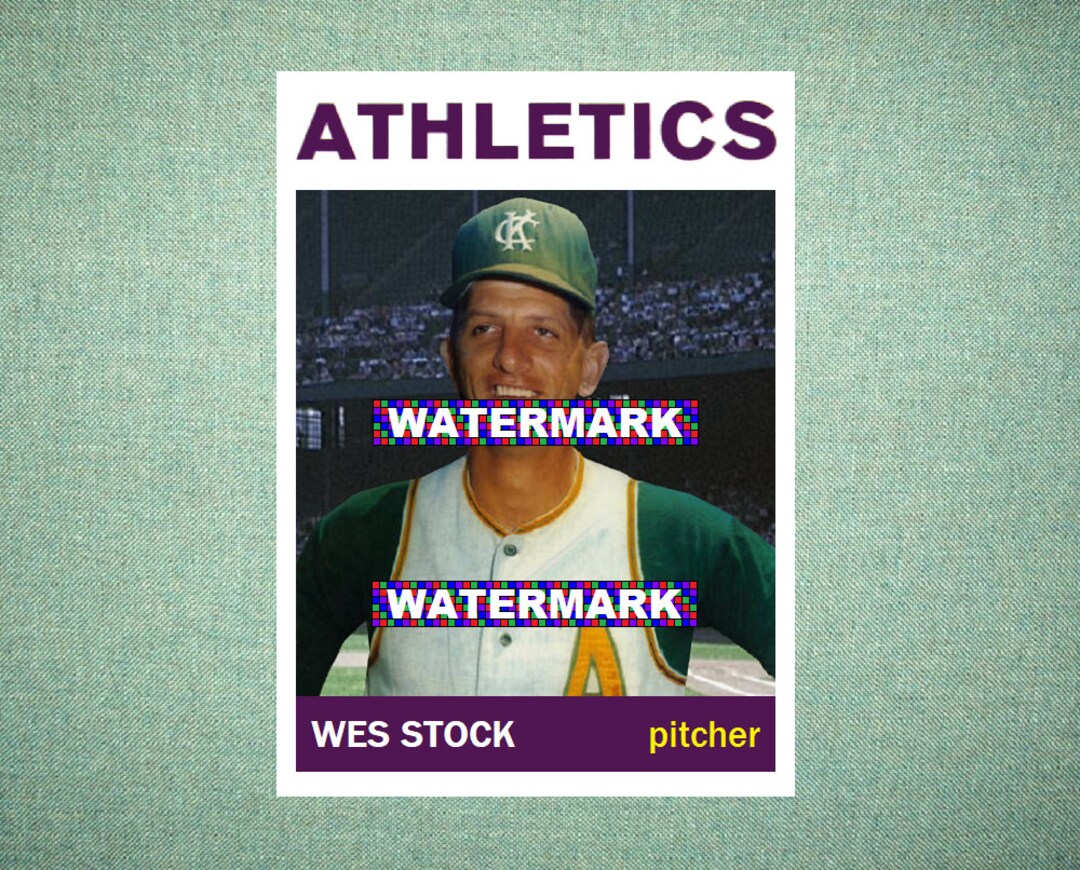 Wes Stock Kansas City Athletics A's ORIGINAL card 