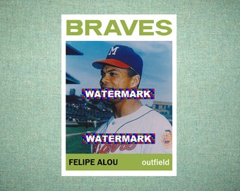 Felipe Alou Milwaukee Braves, ORIGINAL "Card That Could Have Been" by MaxCards, 1964 Style Custom Baseball Card 2.5 x 3.5 MINT
