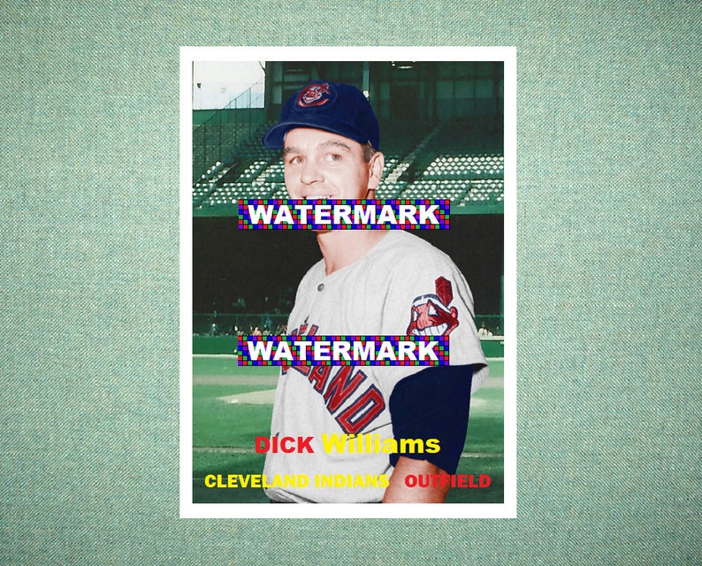 Dick Williams Cleveland Indians Custom Baseball Card 1957 Style Card That Could Have Been by MaxCards Mint Condition 2017