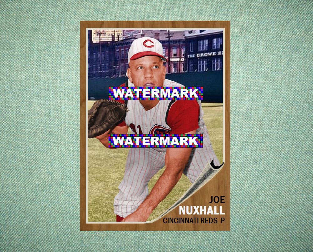 Joe Nuxhall Cincinnati Reds Custom Baseball Card 1962 Style 