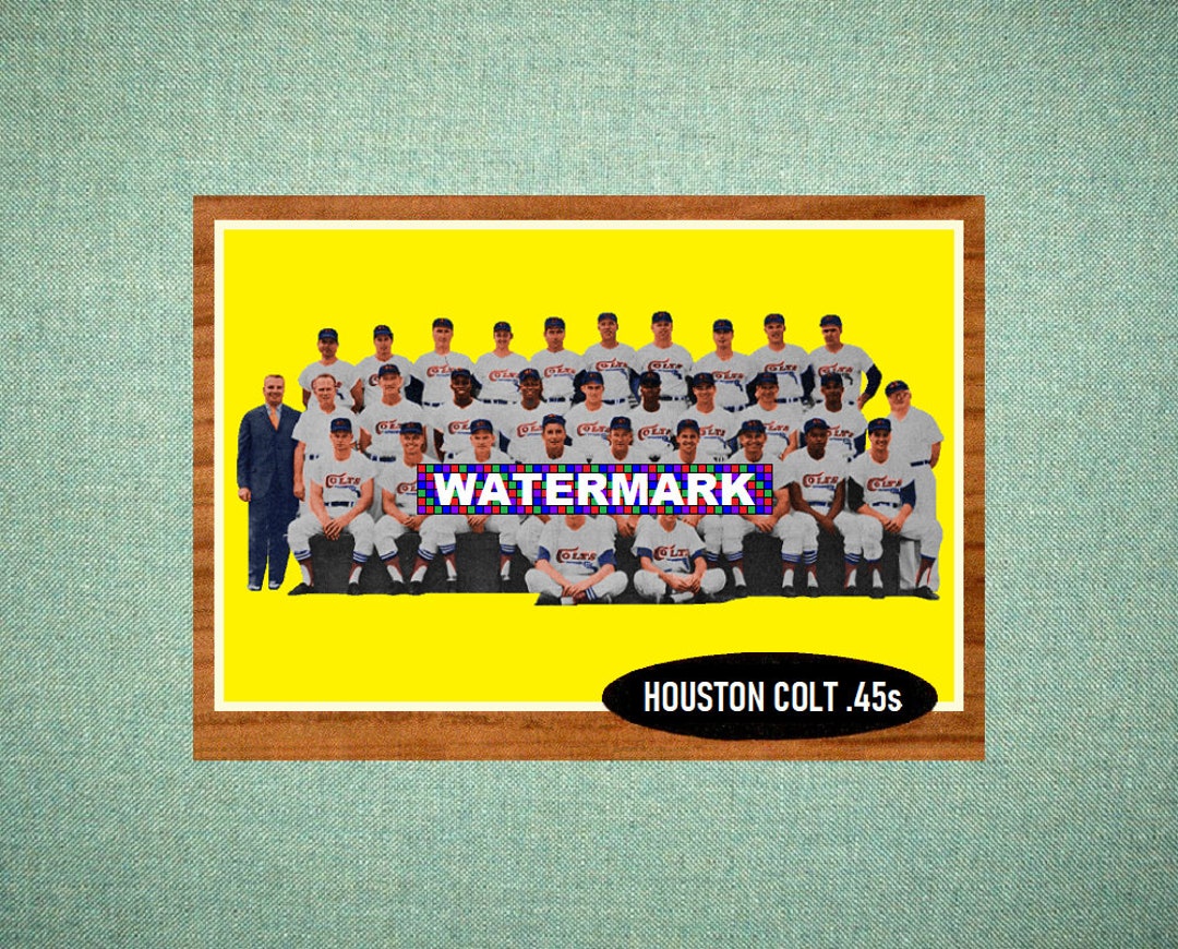 Houston Colt .45s 45 Team Custom Baseball Card 1962 Style Etsy