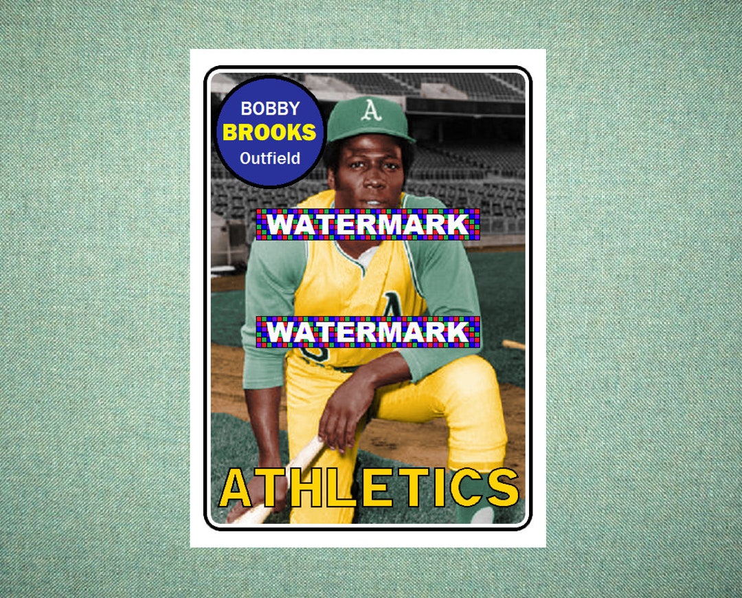 Bobby Brooks Oakland Athletics A's Custom Baseball Card 
