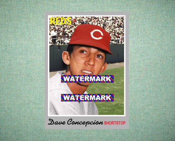 Dave Concepcion Cincinnati Reds Custom Baseball Card 1970 