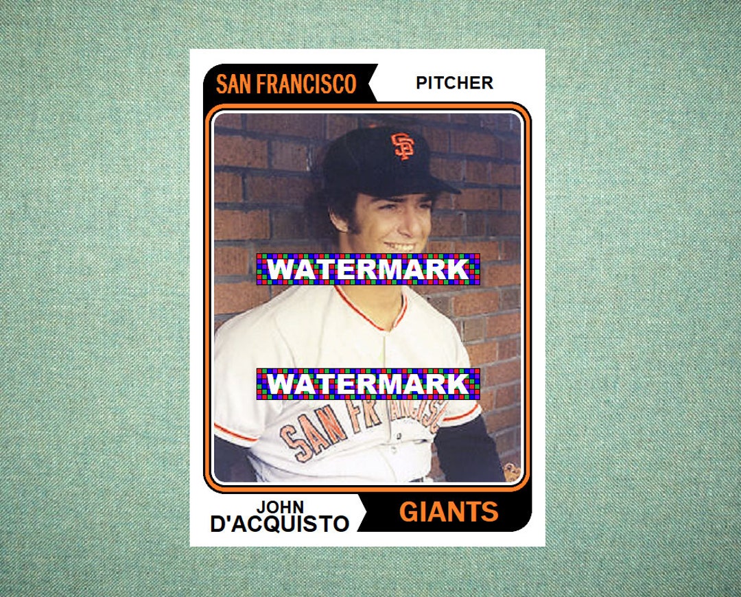 John D'acquisto San Francisco Giants Custom Baseball Card 
