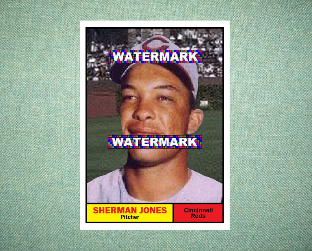 Sherman Jones Cincinnati Reds Custom Baseball Card 1961 Style Etsy