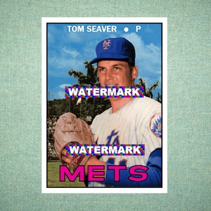 Tom Seaver New York Mets Custom Baseball Card 1967 Style 