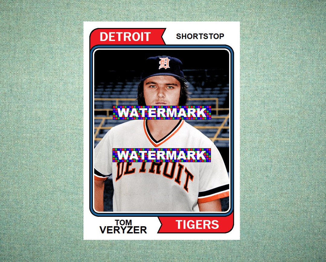 Tom Veryzer Detroit Tigers Custom Baseball Card 1974 Style 