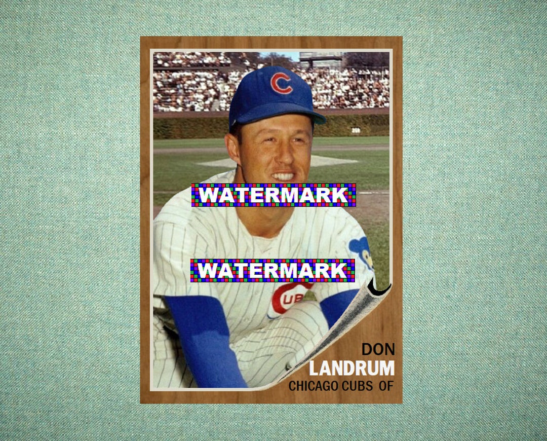 Don Landrum Chicago Cubs Custom Baseball Card 1962 Style 