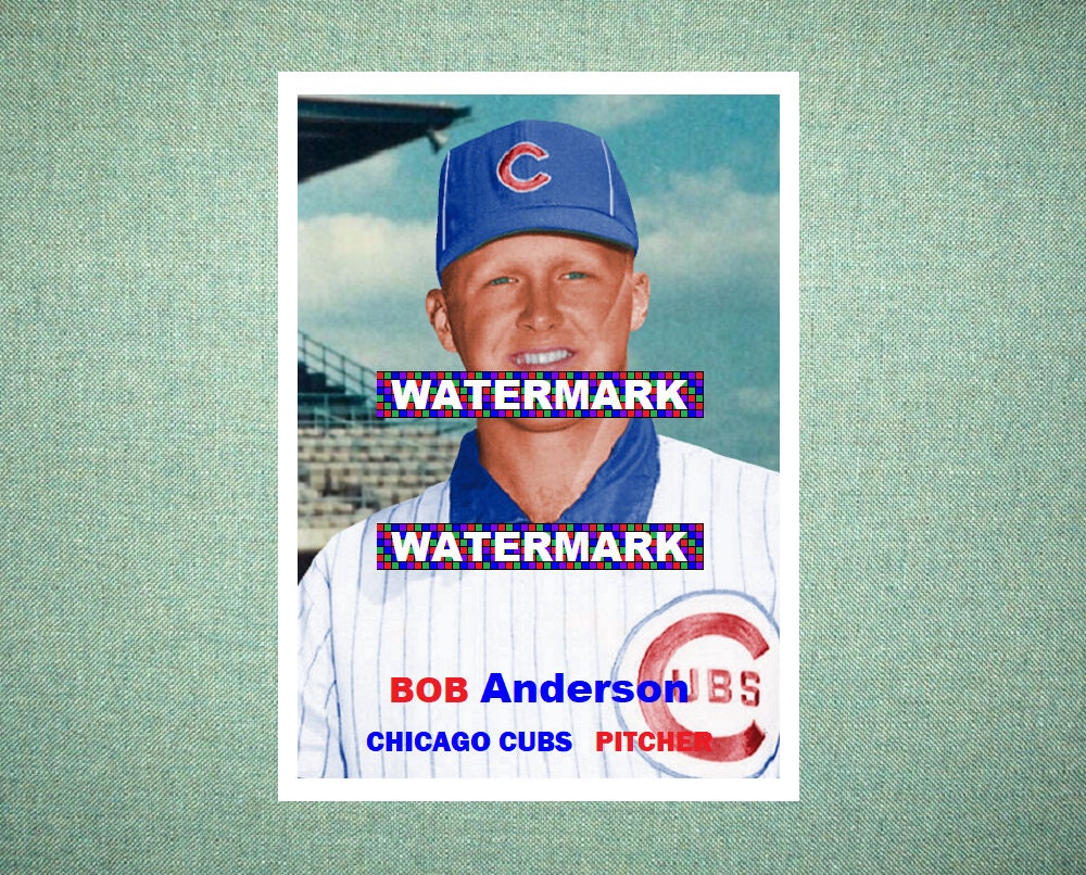 Bob Anderson Chicago Cubs Custom Baseball Card 1957 Style - Etsy Norway