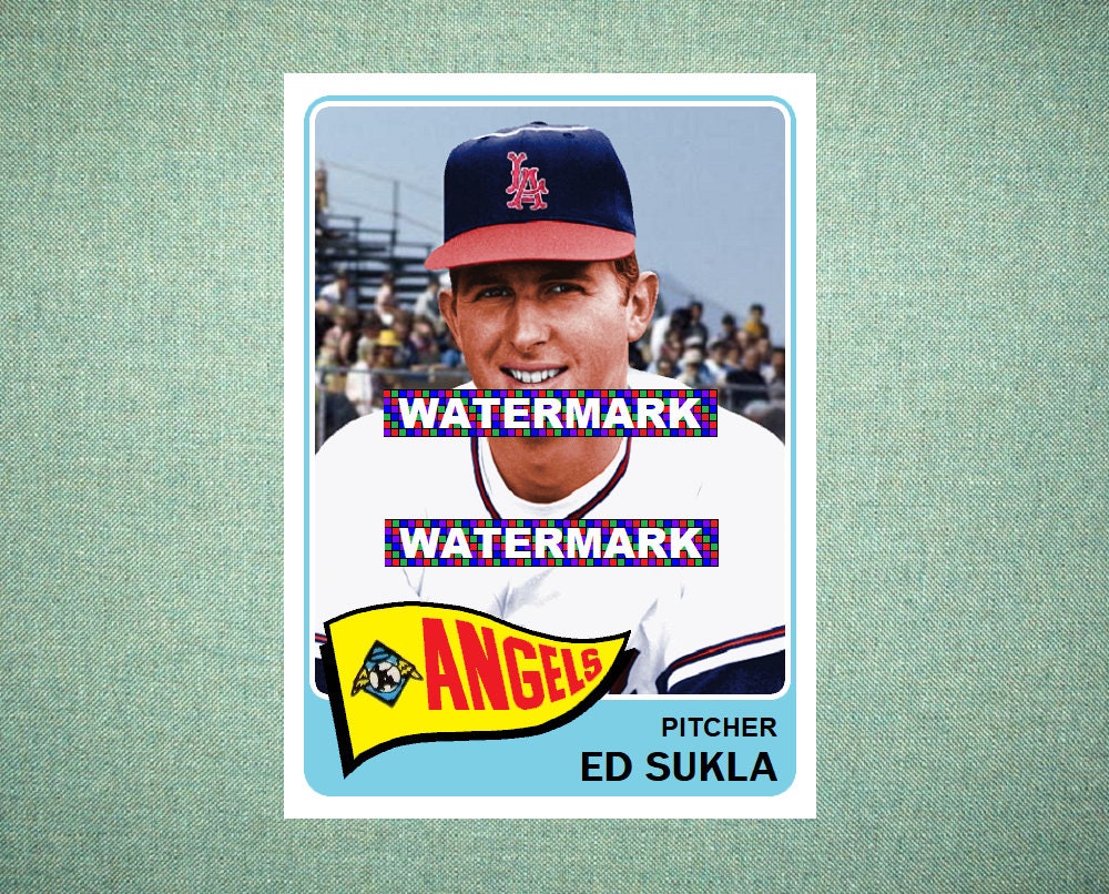 Ed Sukla Los Angeles Angels Custom Baseball Card 1965 Style card That Could  Have Been by Maxcards Mint Condition 2019 - Etsy