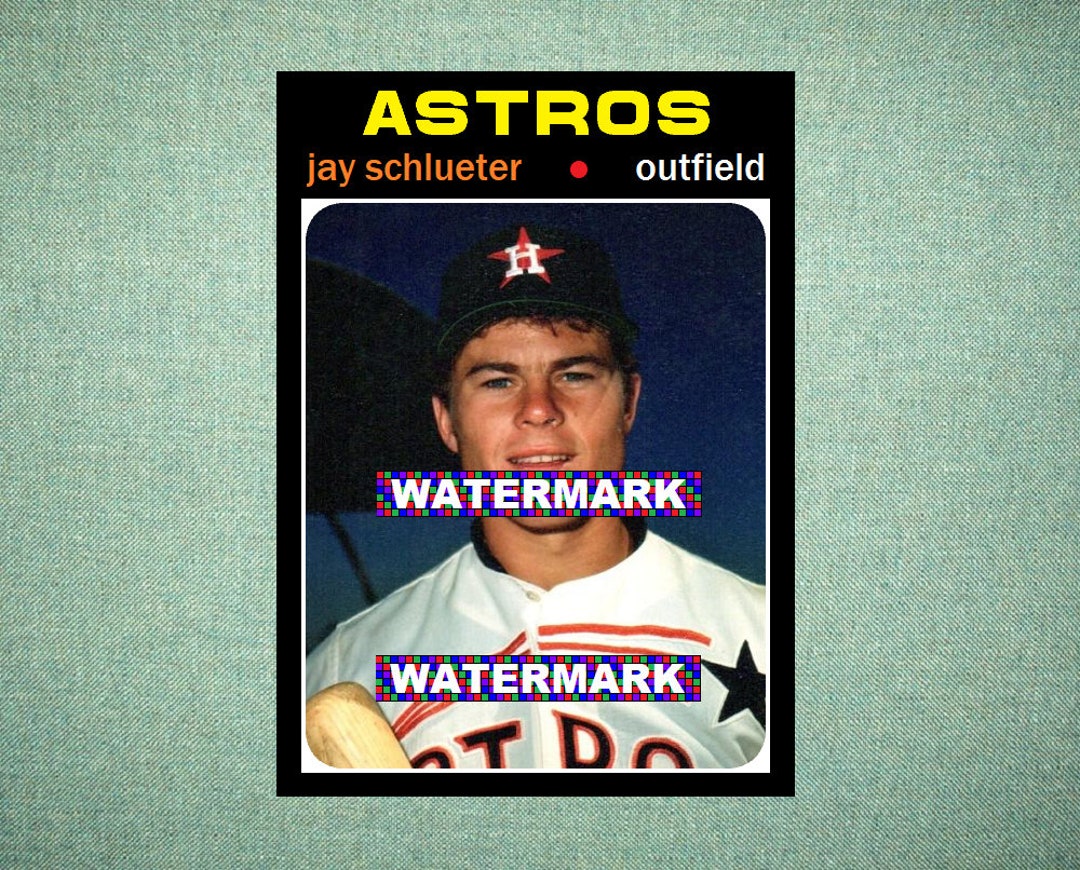 Jay Schlueter Houston Astros Custom Baseball Card 1971 Style -  Israel