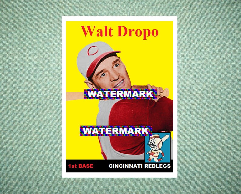 Walt Dropo Cincinnati Redlegs Custom Baseball Card 1958 Style Card That Could Have Been by MaxCards Mint Condition 2018