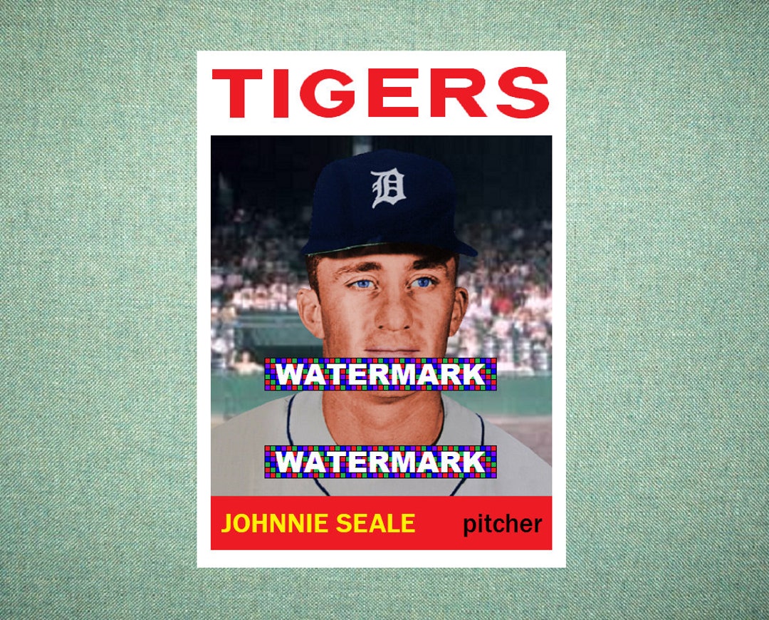 Johnnie Seale Detroit Tigers Custom Baseball Card 1964 Style Etsy
