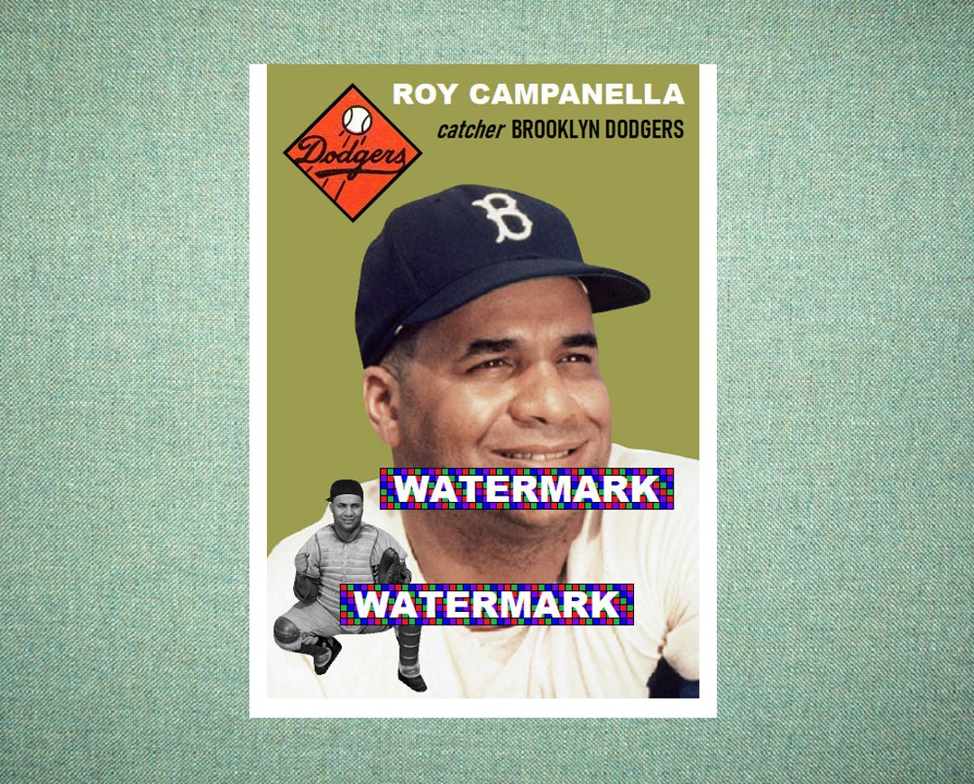Roy Campanella Brooklyn Dodgers Custom Baseball Card 1954 