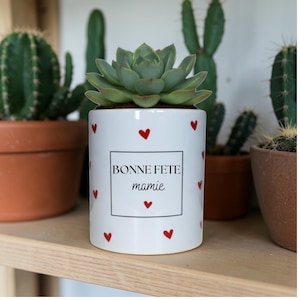 Vaso per piante personalizzato per la nonna | Vaso per fiori in ceramica | Regalo per la festa della nonna | Vaso per piante della nonna amata | Regalo personalizzato per la nonna