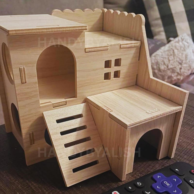Picture of Wooden Hamster House - Etsy