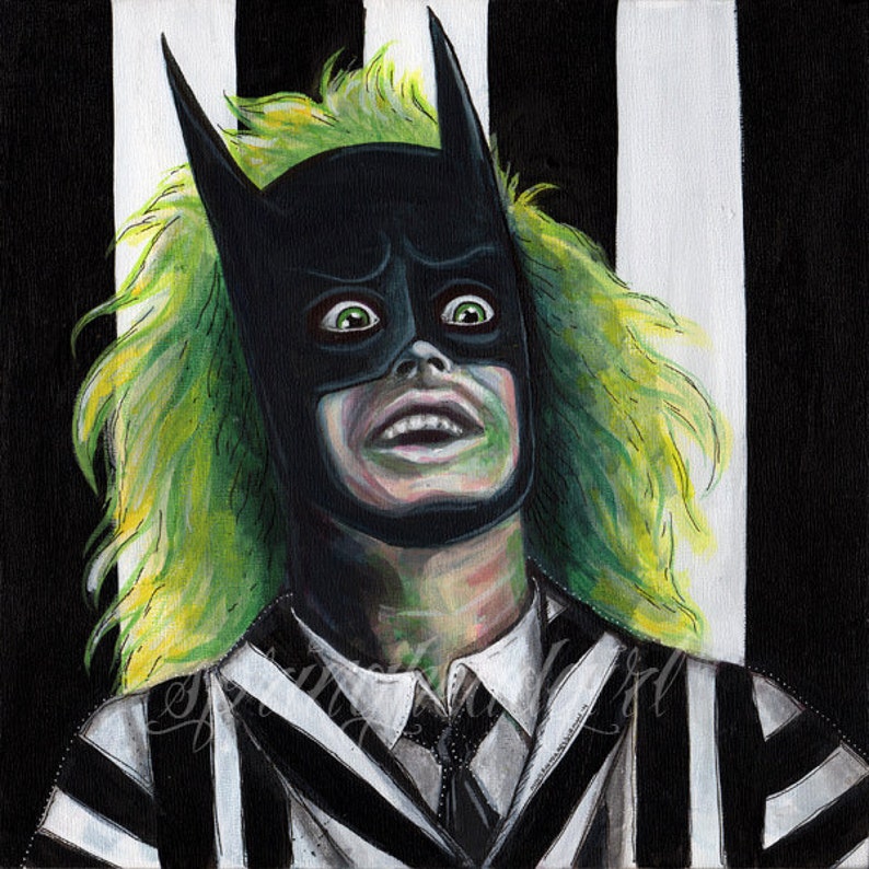 Beetlejuice Batman Mashup Print image 1