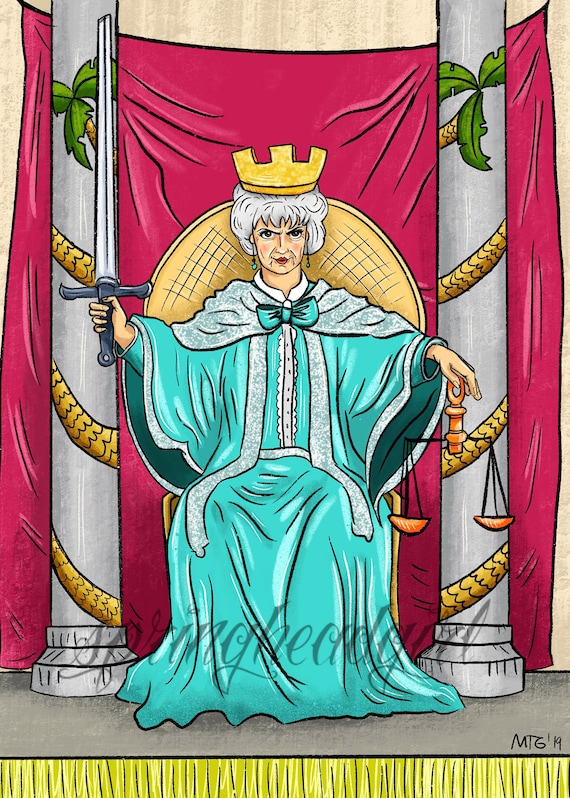 Golden Girls Dorothy Zbornak "justice" Tarot Card Art Print - Etsy