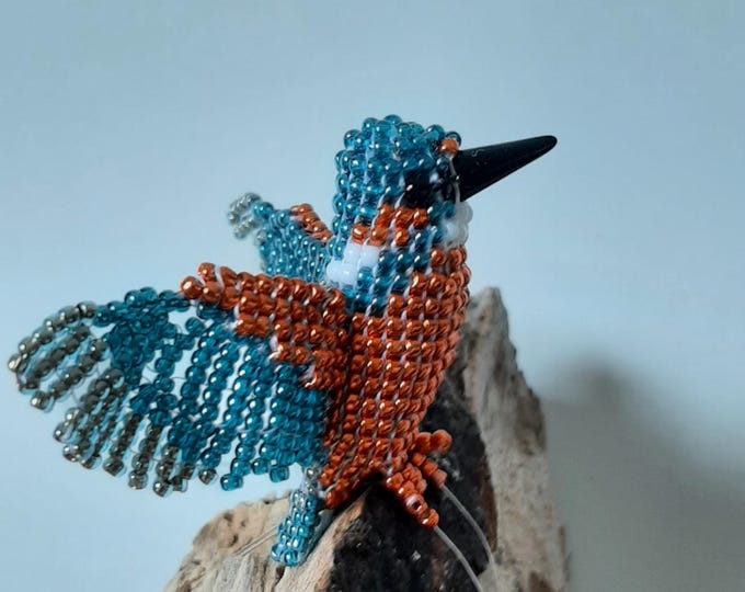 Beading pattern kingfisher - kralenpatroon ijsvogel