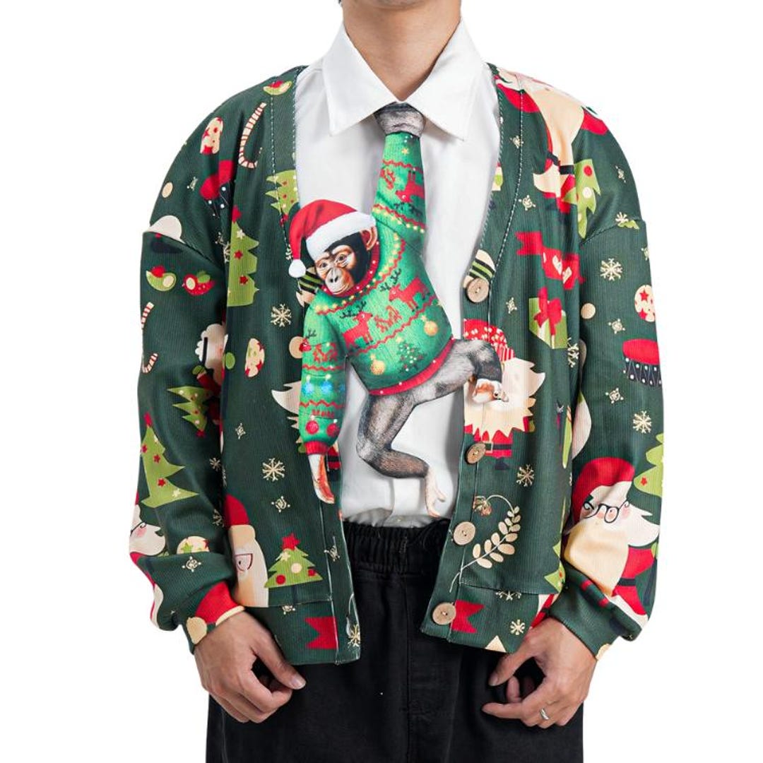 Corbata navideña con mono 3D – Un regalo original para las fiestas ...