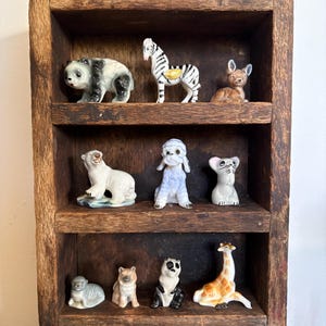 Vintage Mini Animal Figurines | Small Ceramic Animals | Trinket Shelf Decor | Choose Your Piece | hiking house vintage