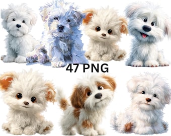 Puppy Clipart Bundle | Cute Dogs & Puppies PNG | Transparent Background | Instant Download | Commercial Use