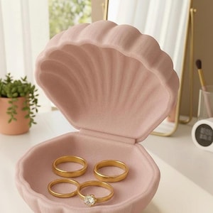 3D Druckbare Muschel Ring Schale | Küsten Schmuckhalter STL-Datei (Digital Download)