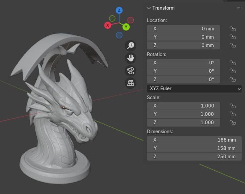 3D Printable Headphone Stand | Dragon Desk Decor STL File (digital ...