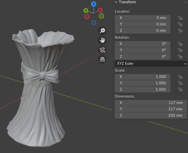3D Printable Vase STL | Modern Home Decor (Digital Download) image 6